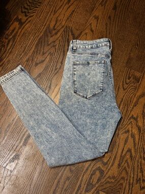 refuge Acid-Wash Skinny Jeans in Light Blue